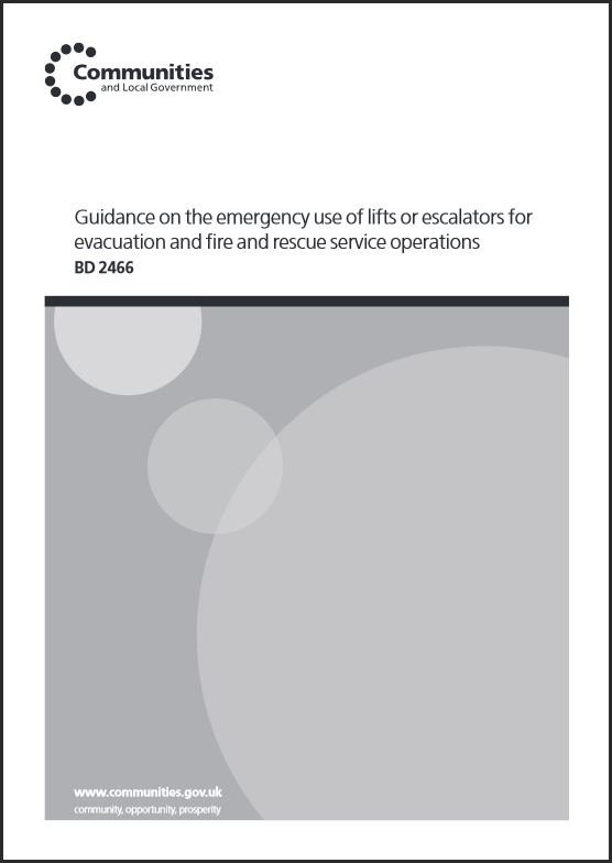 Guidance on use of lifts in emergency FRONT